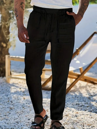 Nichols | Pantalon large en lin avec cordon