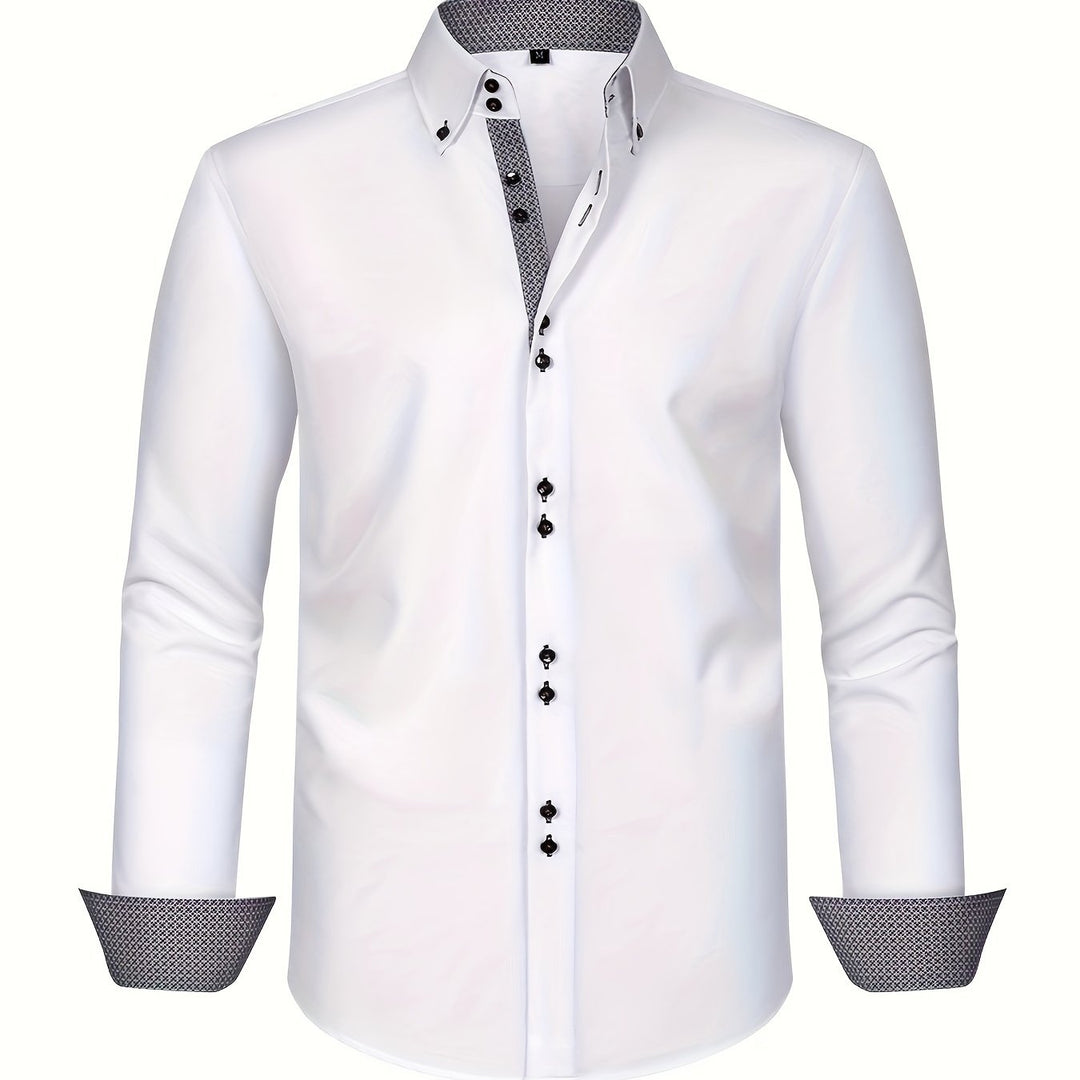 Arnaud | Chemise élégante légère à détails contrastés