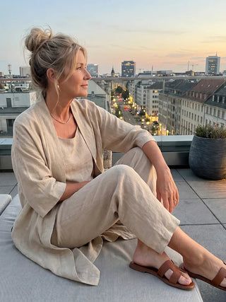 Linnea | Ensemble trois pièces en lin et coton au charme naturel