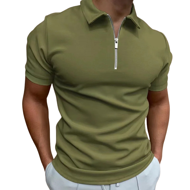 Florian | Polo moderne à zip mi-haut