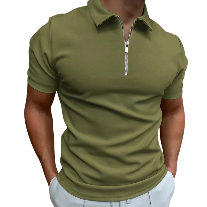 Florian | Polo moderne à zip mi-haut