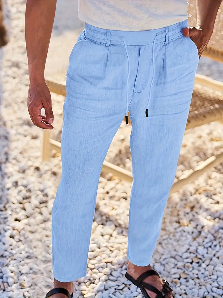 Nichols | Pantalon large en lin avec cordon