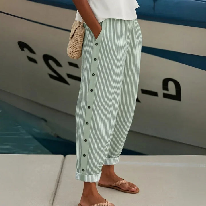 Caroline | Pantalon élégant à rayures avec poches