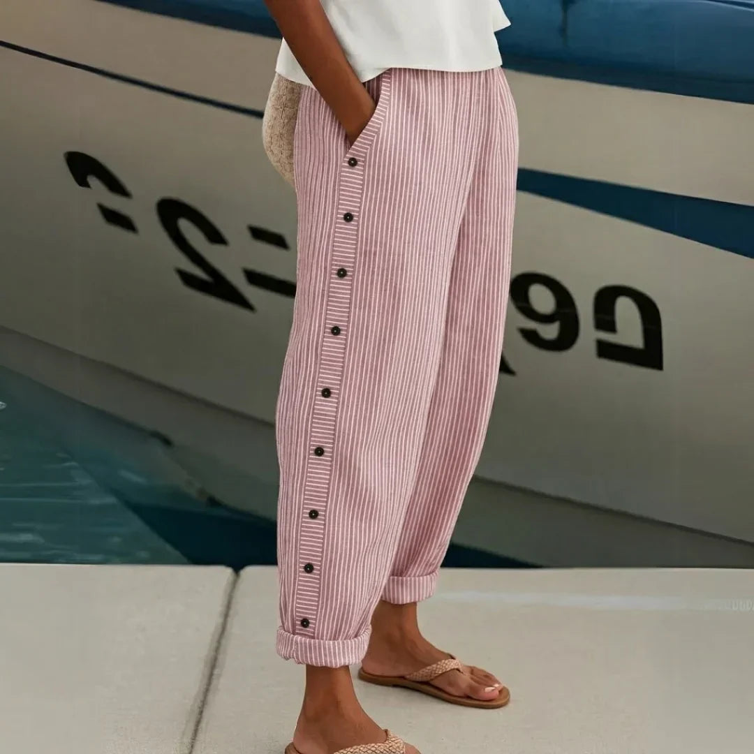 Caroline | Pantalon élégant à rayures avec poches