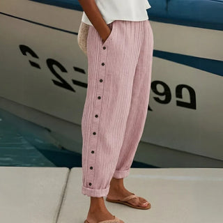 Caroline | Pantalon élégant à rayures avec poches