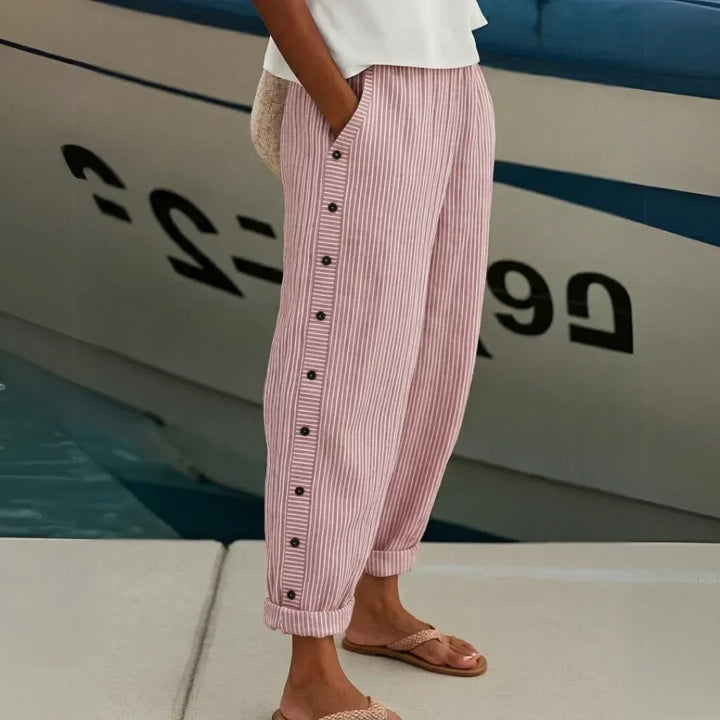 Caroline | Pantalon élégant à rayures avec poches