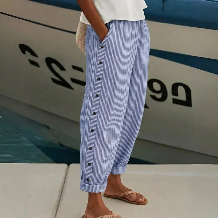 Caroline | Pantalon élégant à rayures avec poches