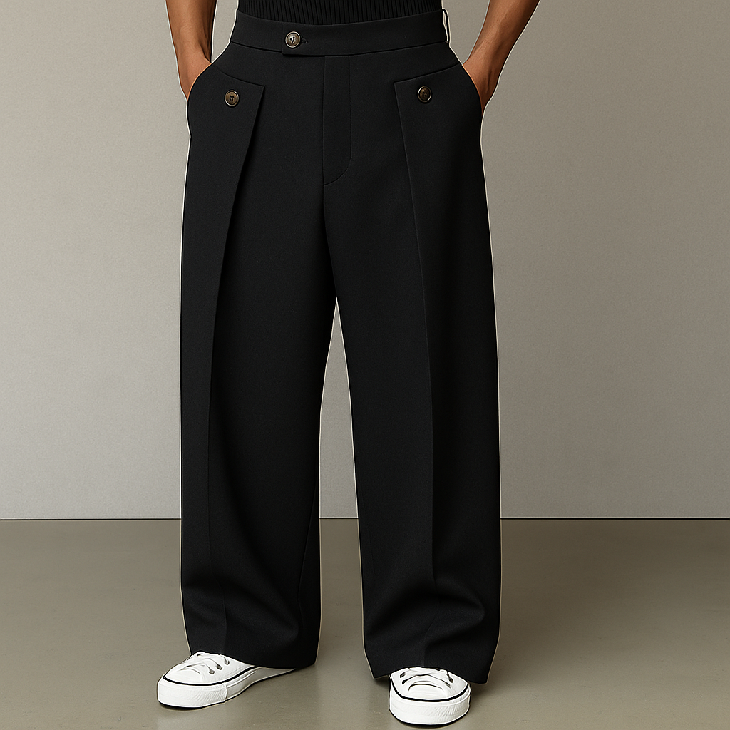 Olivier | Pantalon Tendance à Pinces Structurées