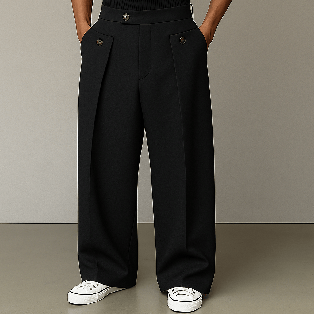 Fernand | Pantalon Large à Plis et Poches