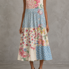 Linda | Robe midi patchwork en coton