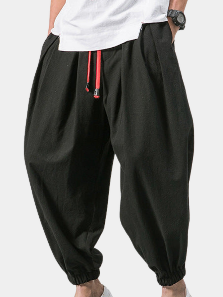 Xavier | Pantalon Oversize en Coton-Lin Urbain