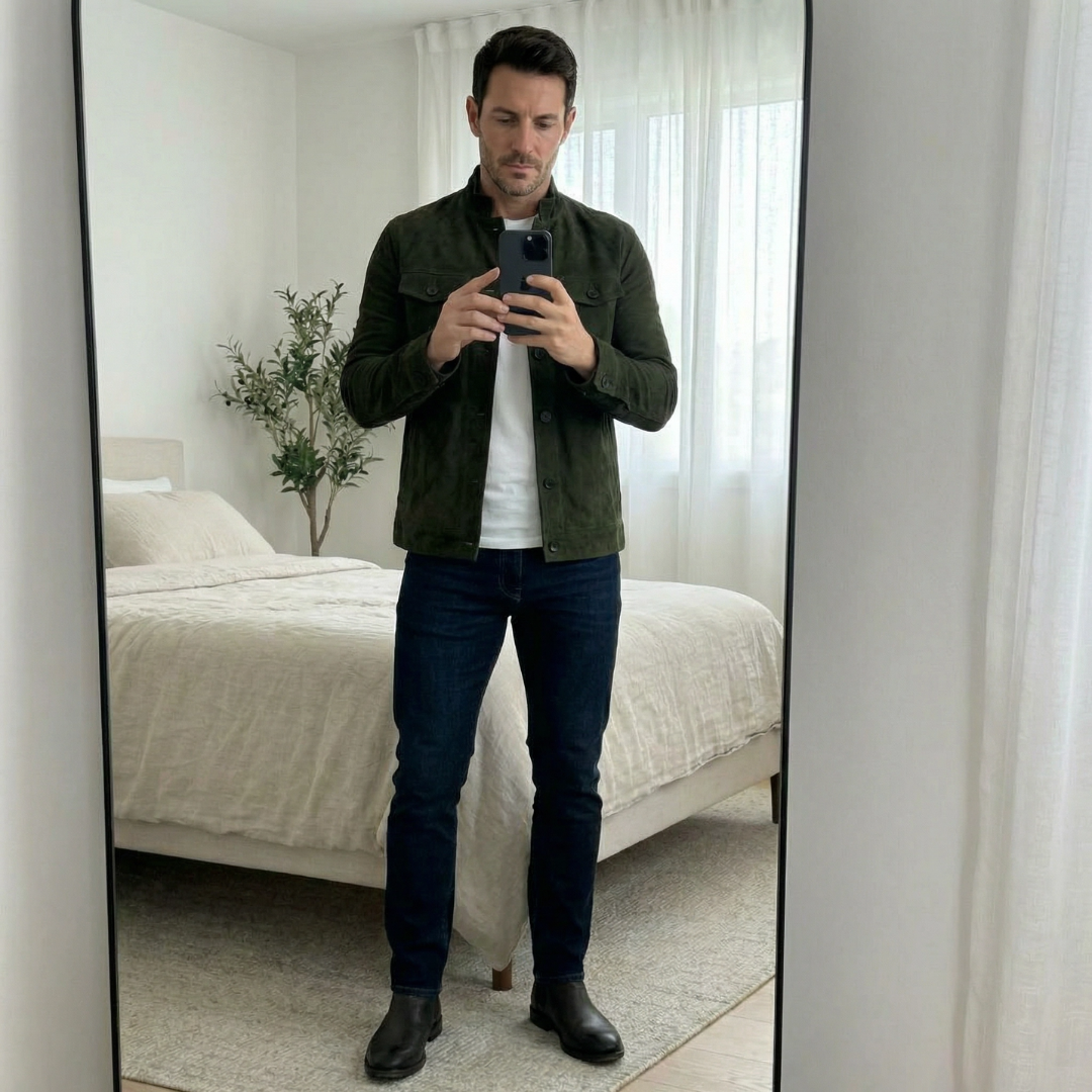 Marc | Veste élégante suédée