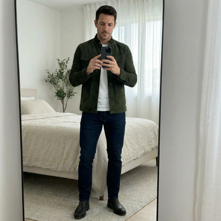 Marc | Veste élégante suédée