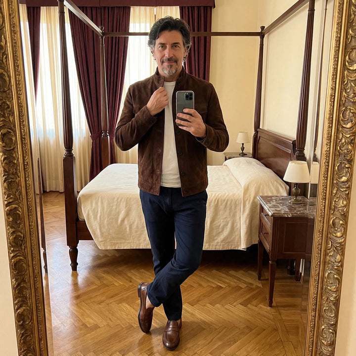 Marc | Veste élégante suédée