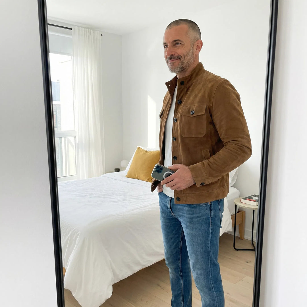 Marc | Veste élégante suédée