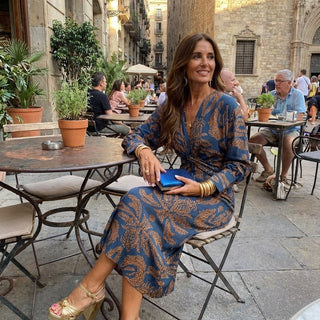 Isadora | Robe maxi bohème portefeuille