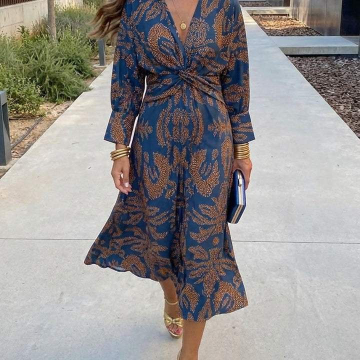 Isadora | Robe maxi bohème portefeuille