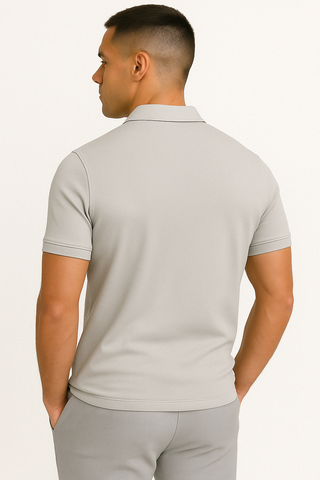 Florian | Polo moderne à zip mi-haut