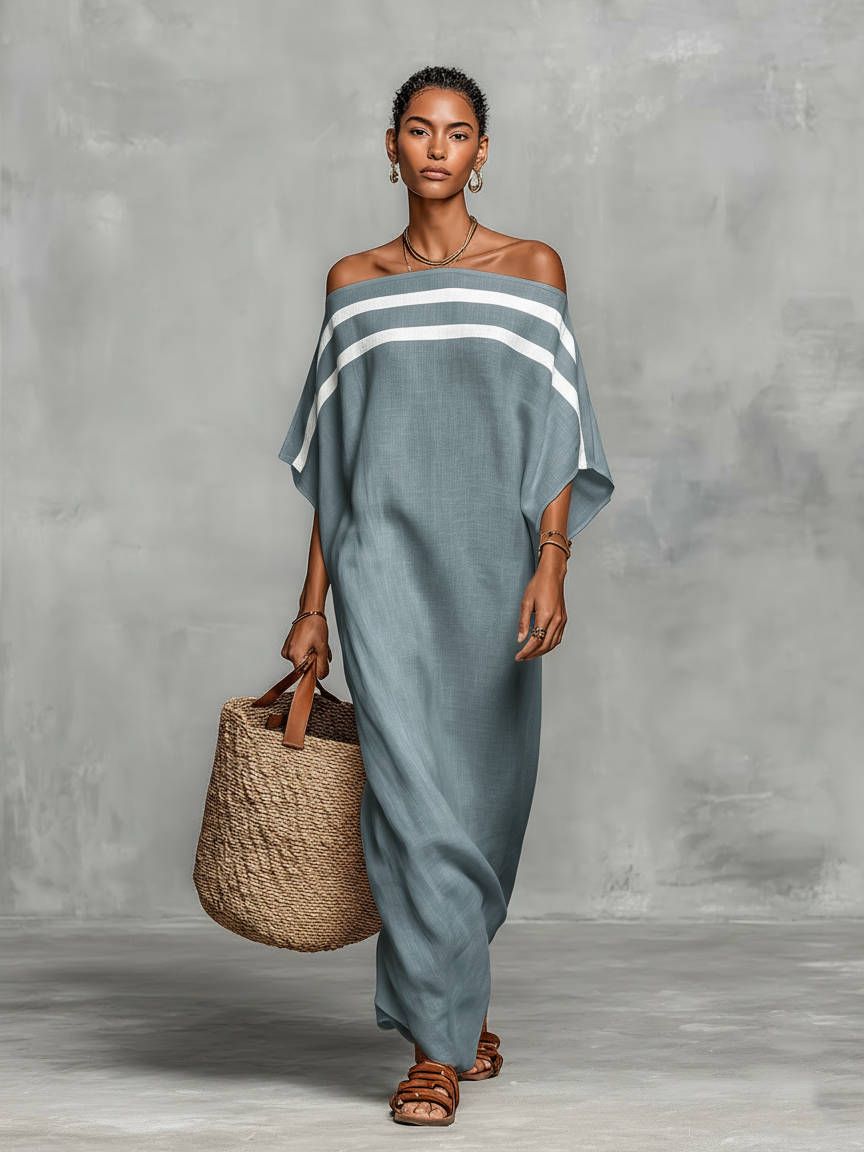 Selene | Robe longue élégante à épaules dénudées