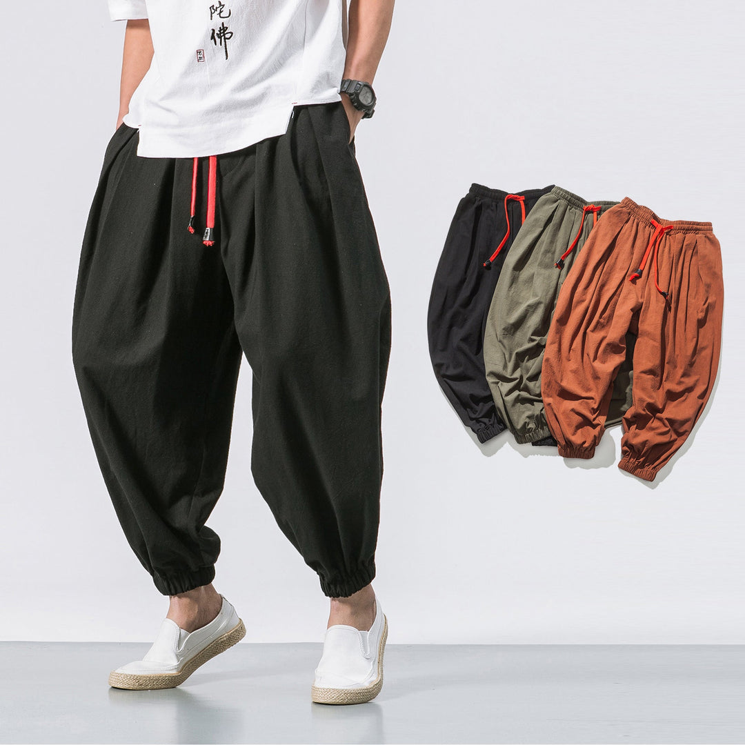 Xavier | Pantalon Oversize en Coton-Lin Urbain
