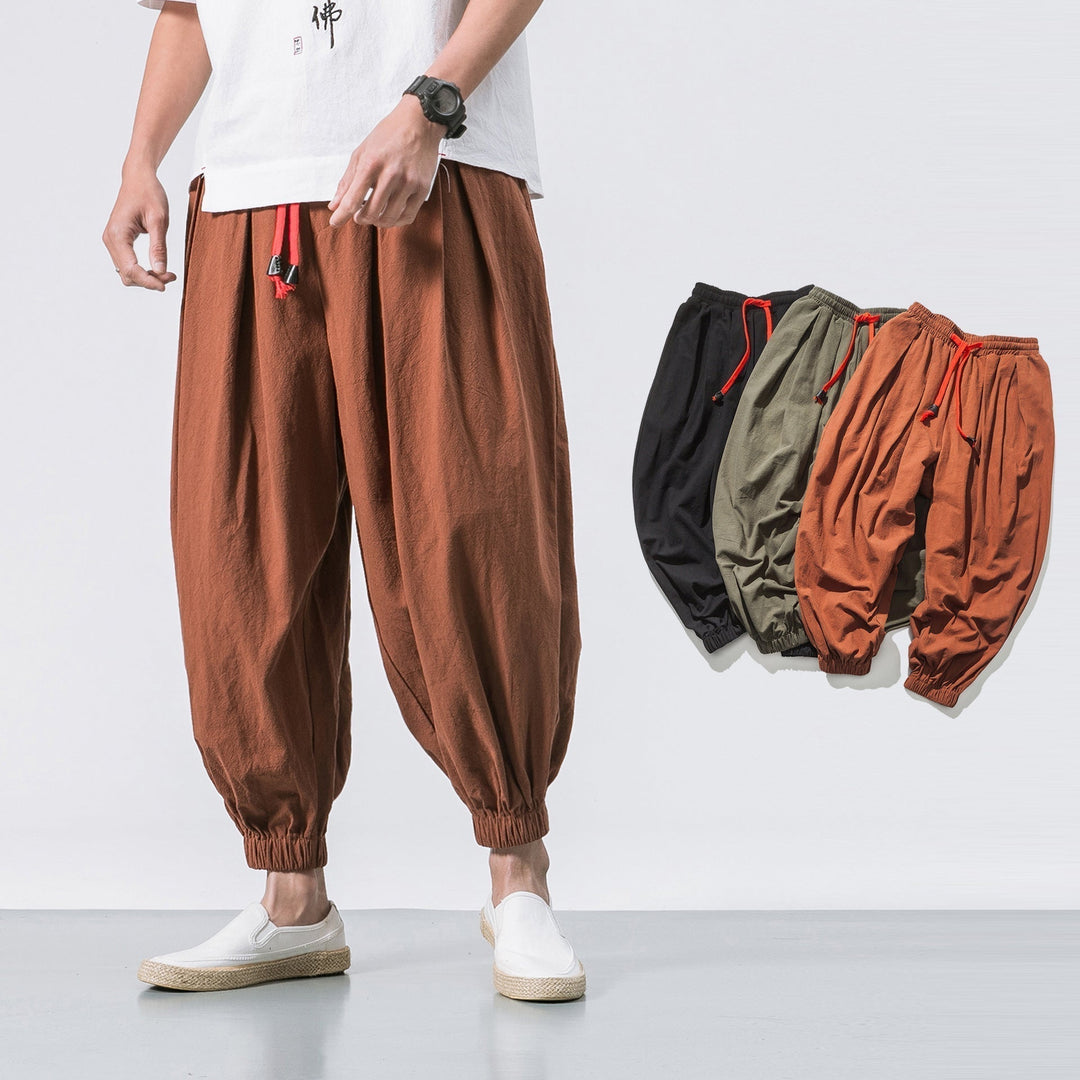 Xavier | Pantalon Oversize en Coton-Lin Urbain