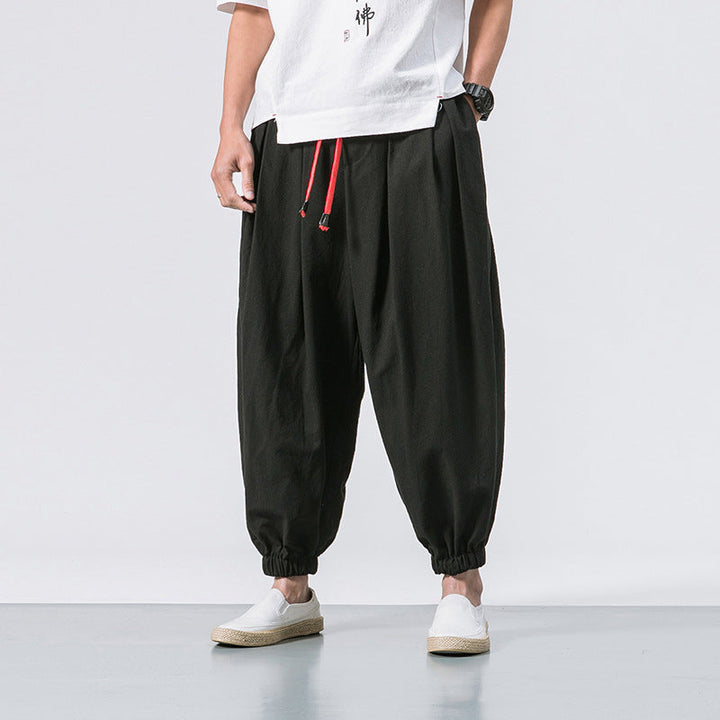 Xavier | Pantalon Oversize en Coton-Lin Urbain