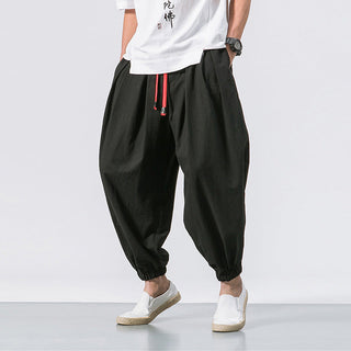 Xavier | Pantalon Oversize en Coton-Lin Urbain