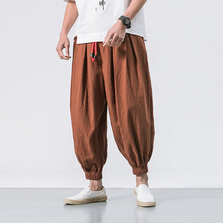 Xavier | Pantalon Oversize en Coton-Lin Urbain