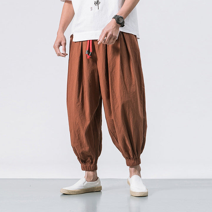 Xavier | Pantalon Oversize en Coton-Lin Urbain