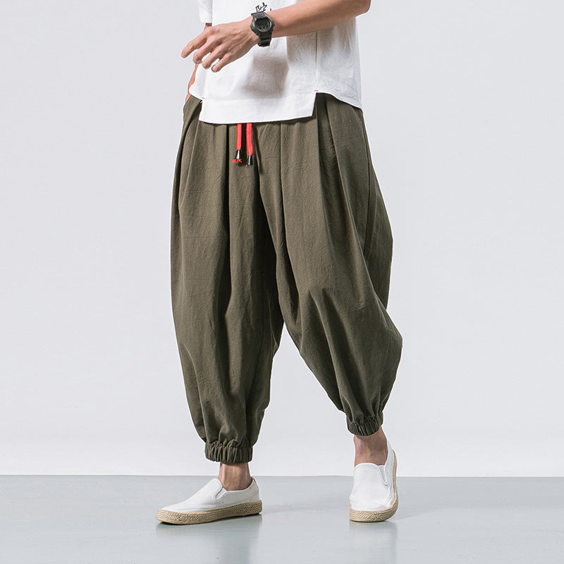 Xavier | Pantalon Oversize en Coton-Lin Urbain