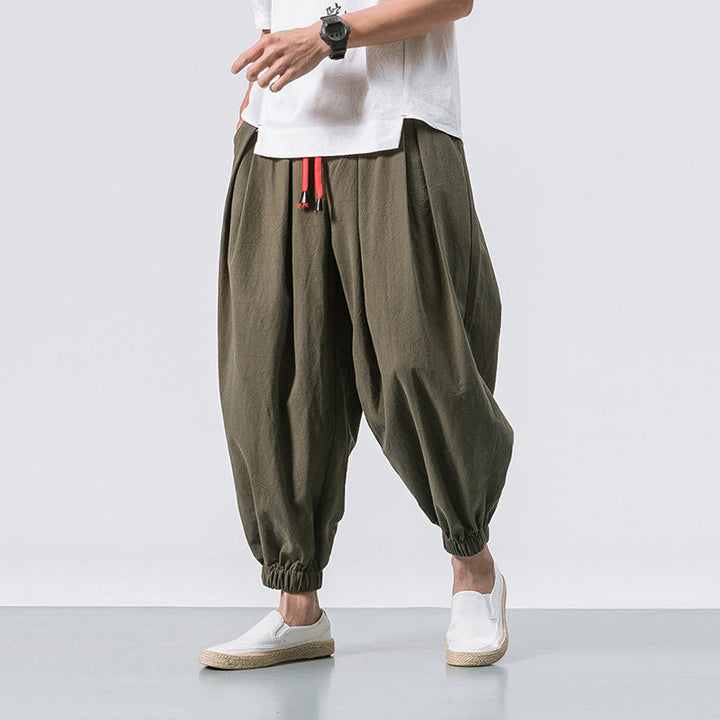 Xavier | Pantalon Oversize en Coton-Lin Urbain