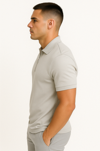 Florian | Polo moderne à zip mi-haut