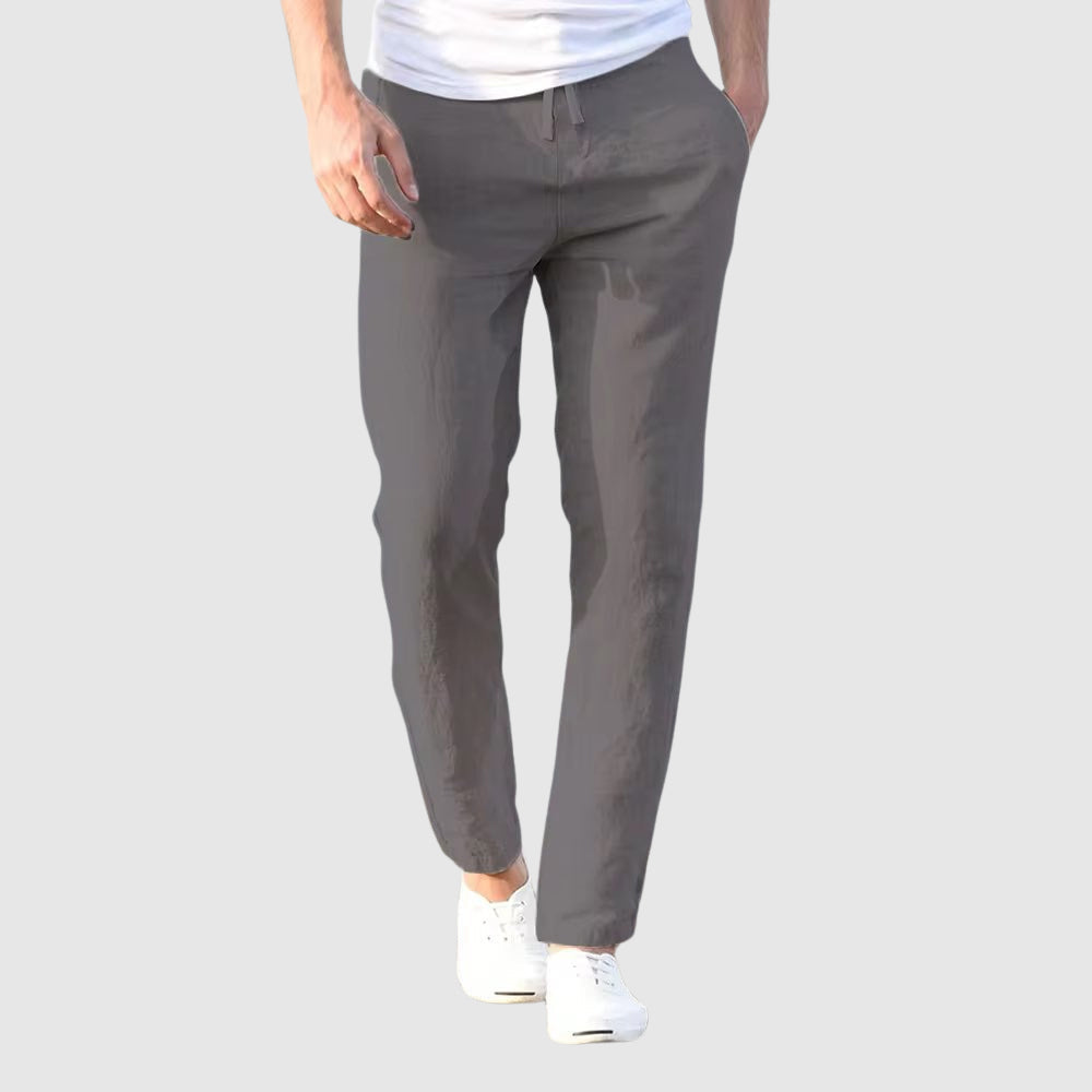 Beniamino | Pantalon Léger en Lin Cordon Ajustable