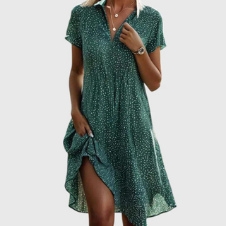 Nina | Robe midi élégante à pois