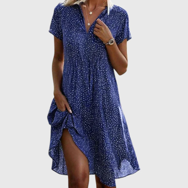 Nina | Robe midi élégante à pois