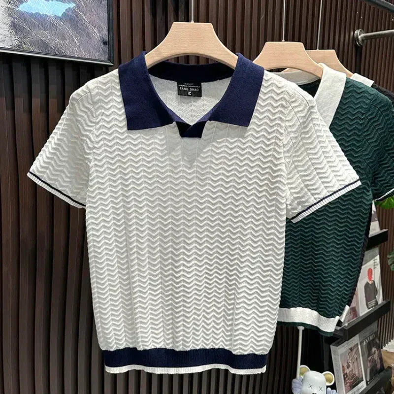 Lucien | Polo en tissu texturé premium