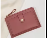 Portefeuille compact vieux rose