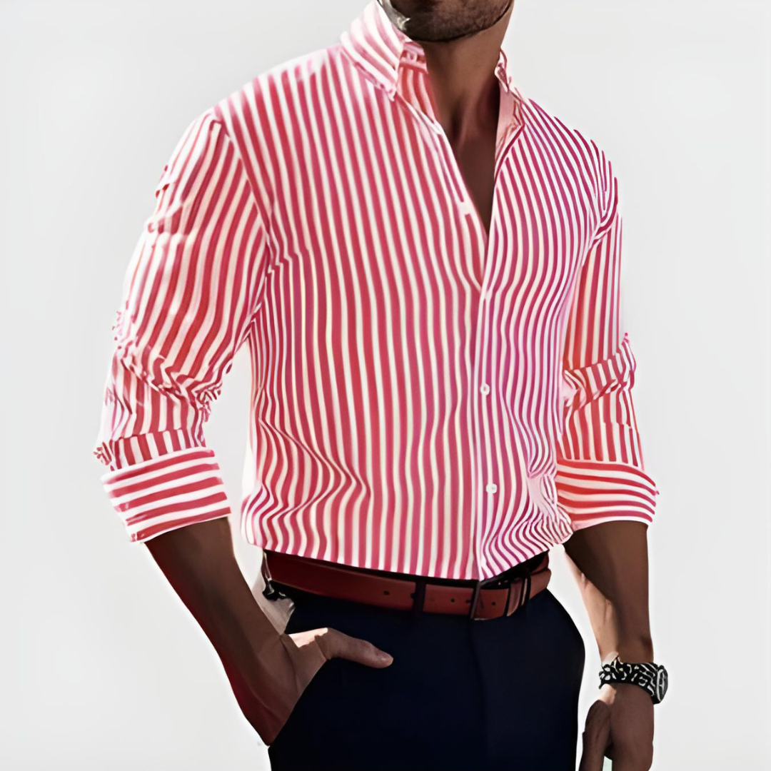 Michel | Chemise Élégante à Rayures Fines