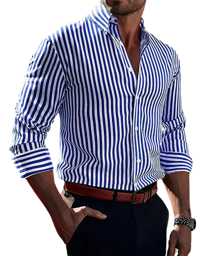 Michel | Chemise Élégante à Rayures Fines