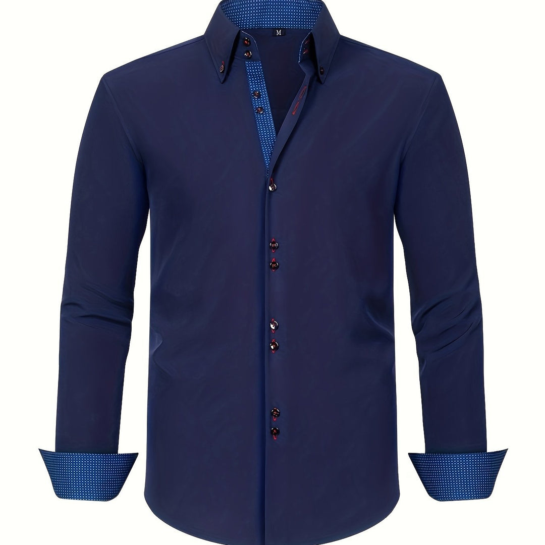 Arnaud | Chemise élégante légère à détails contrastés
