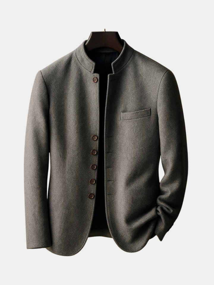 Arnaud | Veste en laine à col droit