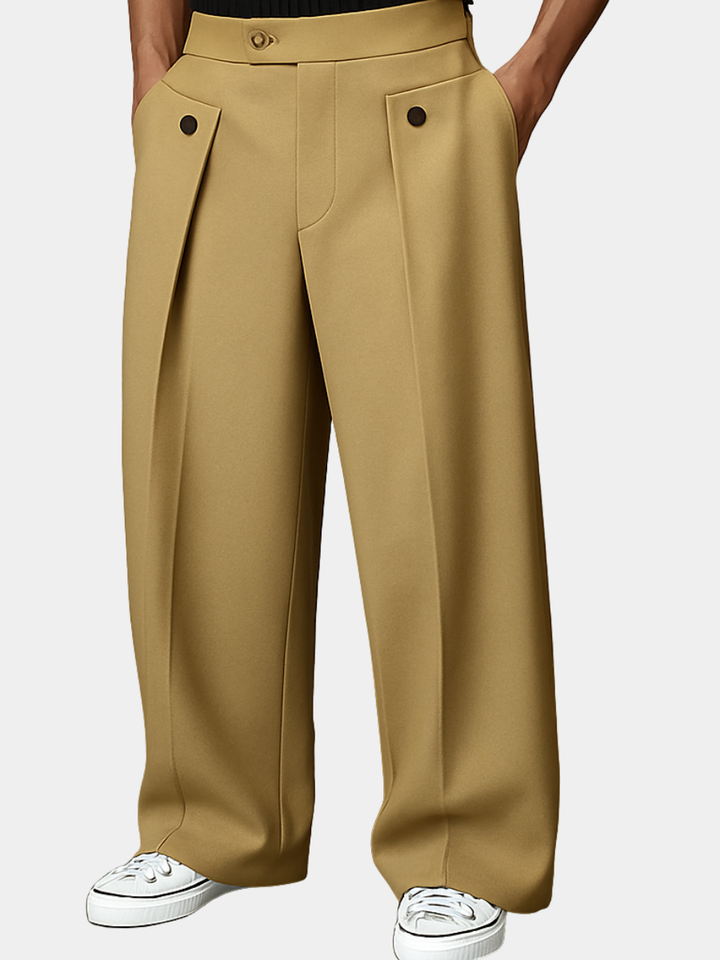 Olivier | Pantalon Tendance à Pinces Structurées