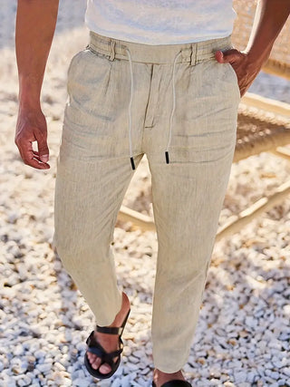 Nichols | Pantalon large en lin avec cordon