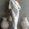 Agnès | Robe Maxi Lin Épaules Nues Fluide