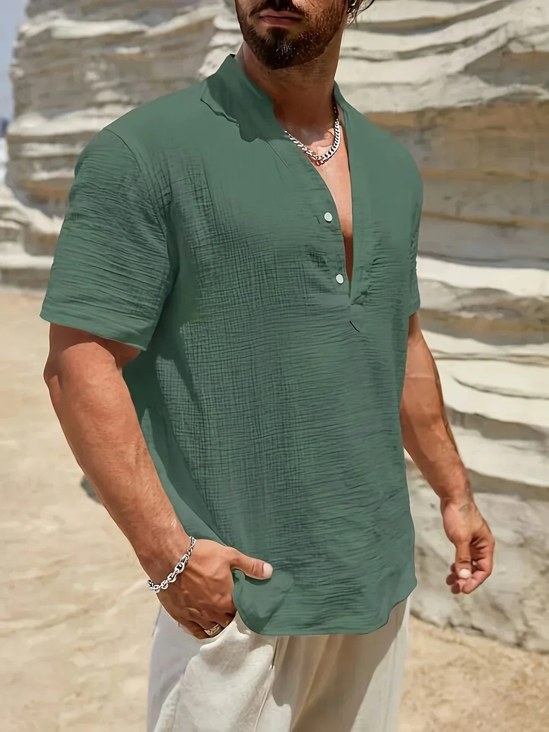 Noah | Chemise Estivale à Col Haut