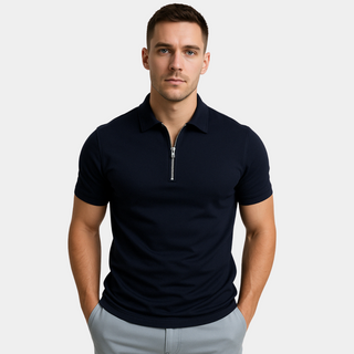Florian | Polo moderne à zip mi-haut