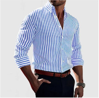 Michel | Chemise Élégante à Rayures Fines