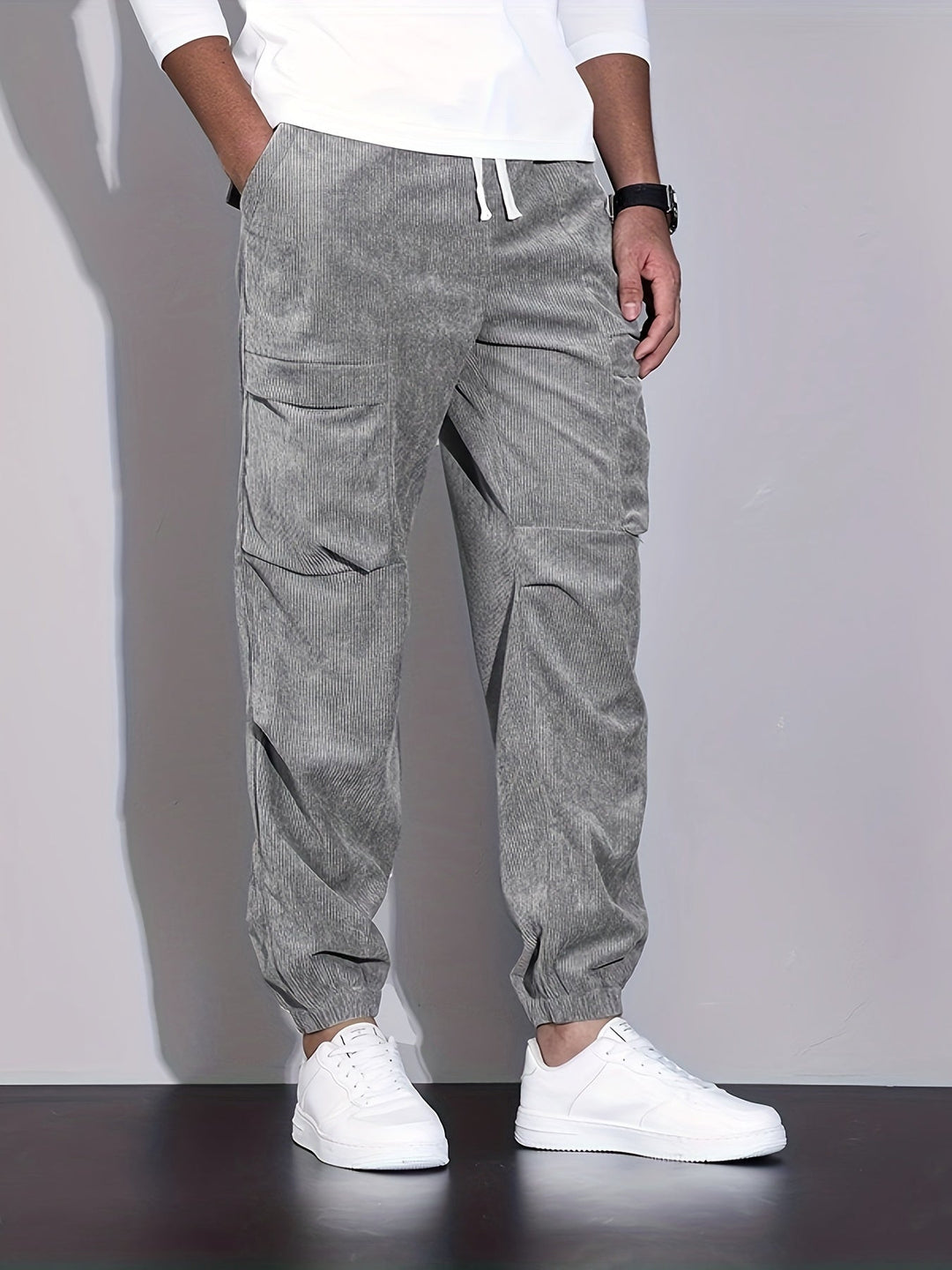 Renaud | Pantalon Cargo en Corduroy Raffiné