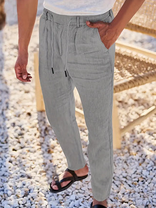Nichols | Pantalon large en lin avec cordon
