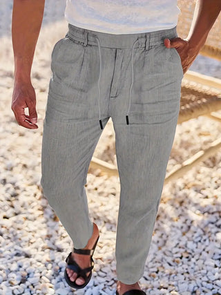 Nichols | Pantalon large en lin avec cordon